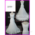 fashion mermaid hot sell wedding dress zipper back with buttons